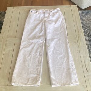 Denim Forum Farrah High Rise White Jeans Size 27